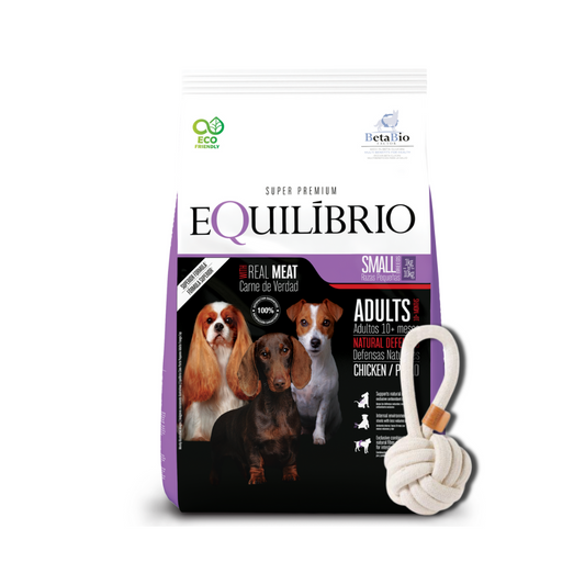 Equilibrio Perro Adulto Raza Pequeña + Pelota Soga de Regalo