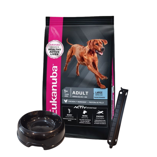 Eukanuba Perro Adulto Raza Grande 15 Kg + Plato + Clip De Regalo!