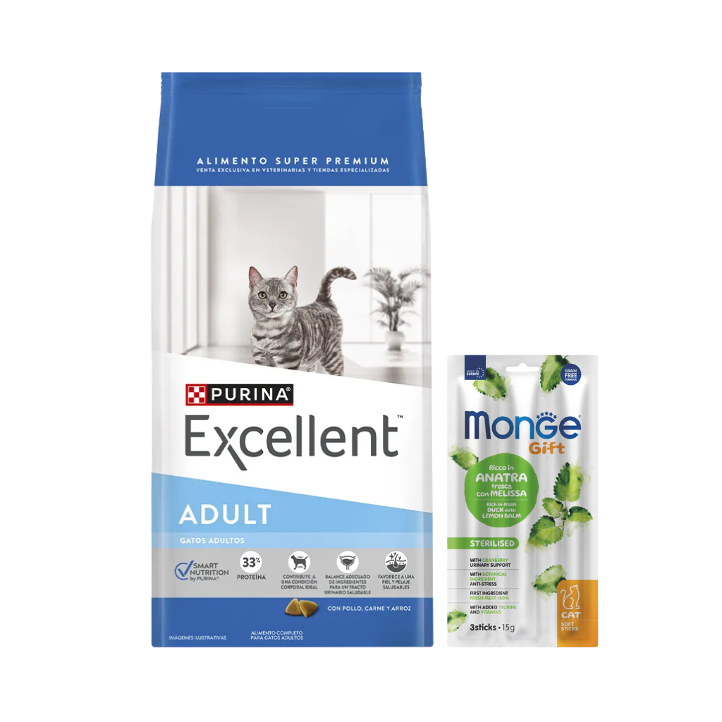 Excellent Gato Adulto 15 Kg + Snack de Regalo