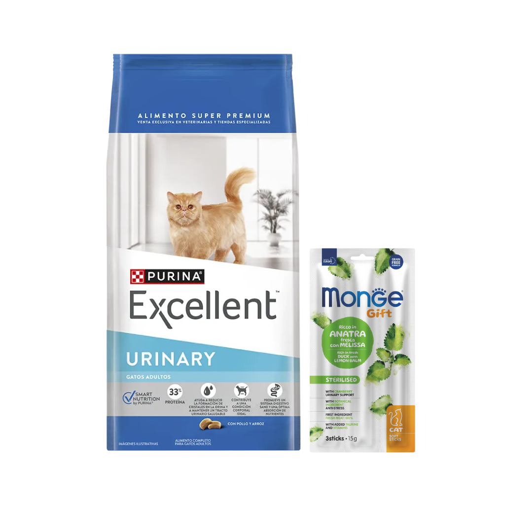 Excellent Gato Urinary 1 Kg + Snack De Regalo!