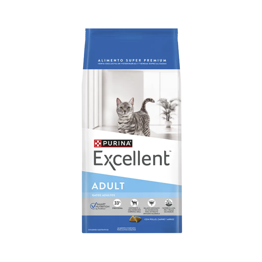 Bolsa de alimento Excellent para gato adulto 15 kg + juguete de regalo