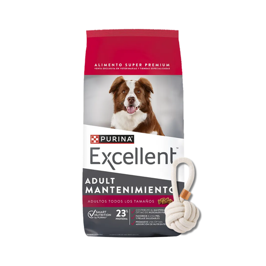 Excellent Perro Adulto Formula Mantenimiento + Pelota soga de Regalo