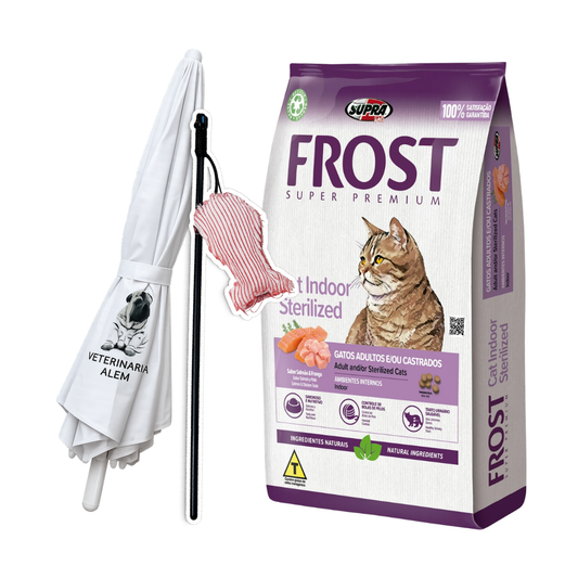Frost Cat Indoor 8.5kg + Varita para Gatos + Sombrilla