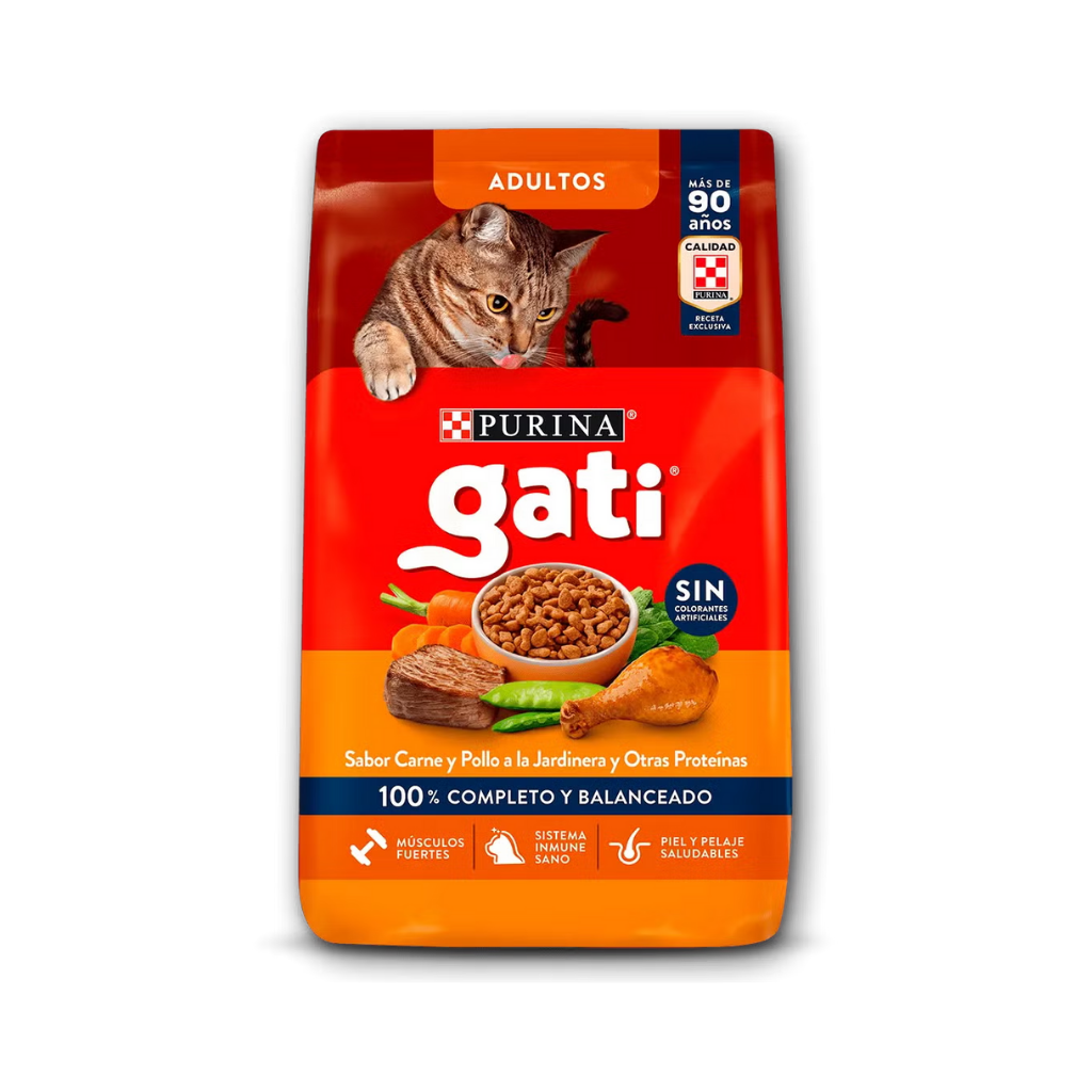 Bolsa de alimento Gati para gato adulto sabor carne y pollo