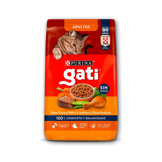 Bolsa de alimento Gati para gato adulto sabor carne y pollo
