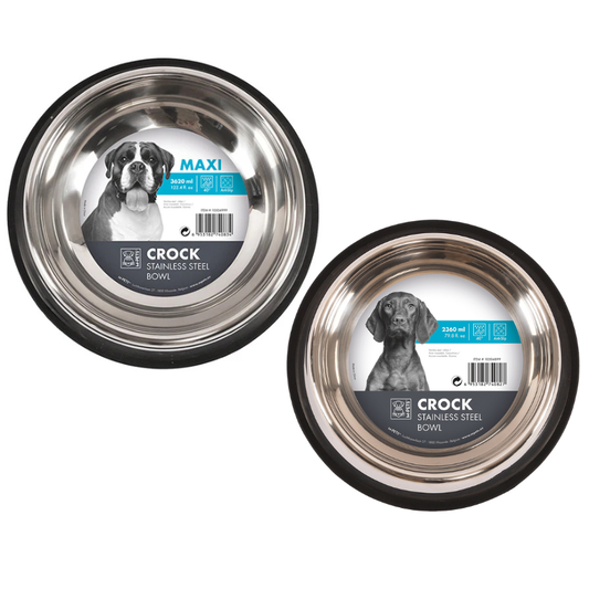 M-Pets Crock – Plato de Acero Inoxidable