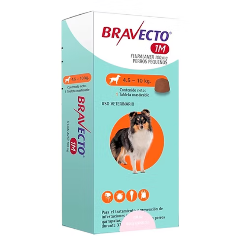 Bravecto 1 Mes De Duración 4,5 - 10 kg