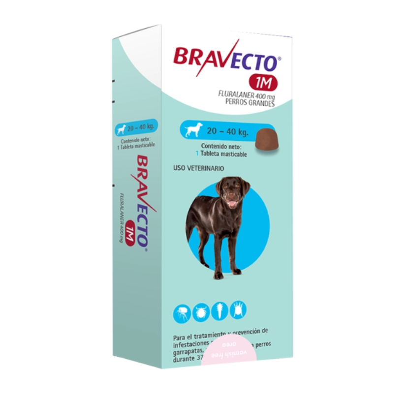 Bravecto 1 Mes De Duración 20 - 40 kg
