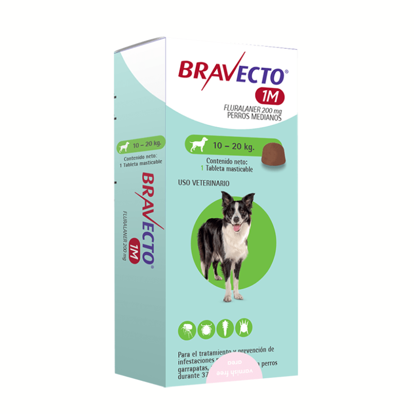 Bravecto 1 Mes De Duración 10 - 20 kg