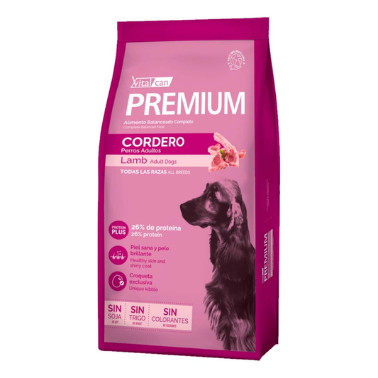 Premium Perro Adulto 20 kg Sabor Cordero PRODUCTO CON DETALLES