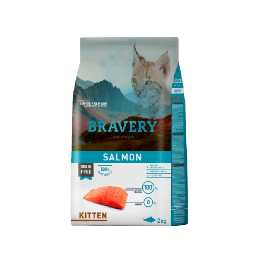 Bravery Gatos Cachorros Sabor Salmón