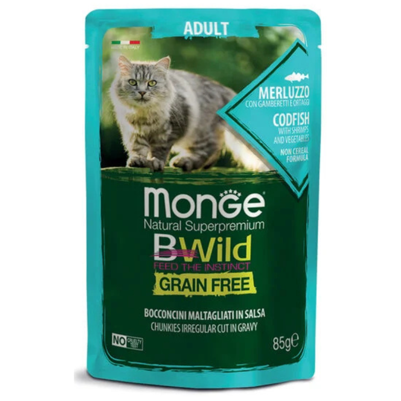 Pouch Monge Bwild Para Gatos 85g