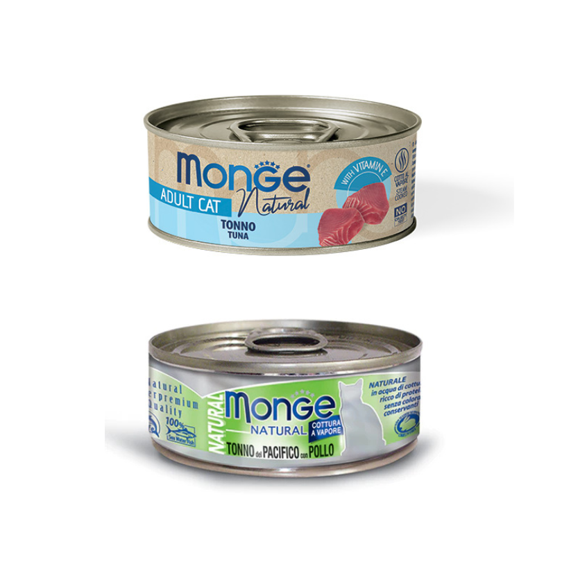 Monge Natural Para Gato - Lata 80 g