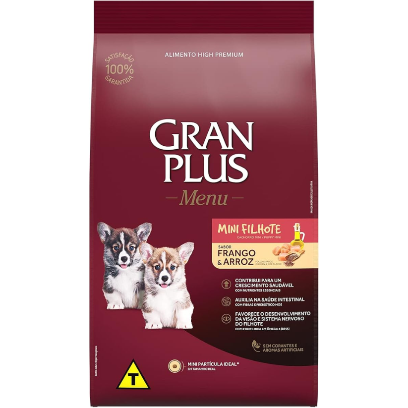 Gran Plus Menu Cachorro Mini Pollo & Arroz 3 Kg