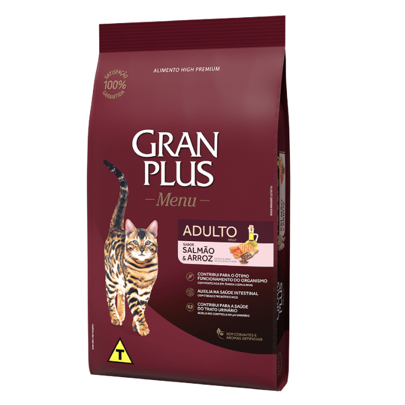 Gran Plus Menu Gato Adulto Sabor Salmón & Arroz 3 Kg