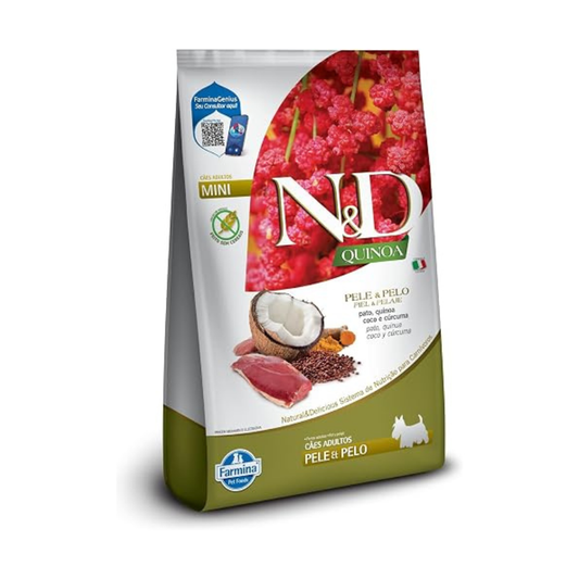 N&D Quinoa Perro Adulto Razas Pequeñas Skin Pato