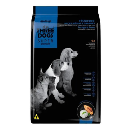 Three Dogs Super Premium Cachorros Razas Medias y Grandes