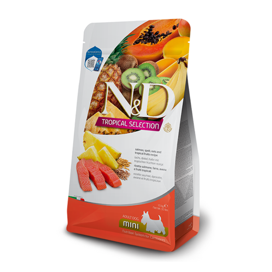 N&D Tropical Perro Adulto Razas Pequeñas Sabor Salmon