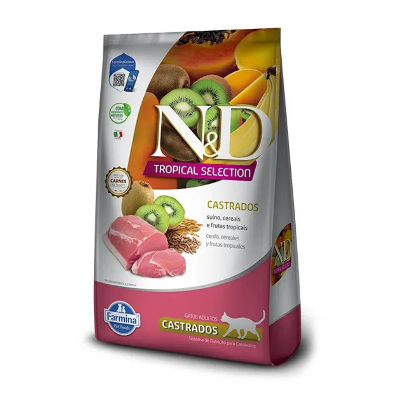 N&D Tropical Gatos Adultos Castrado Sabor Cerdo