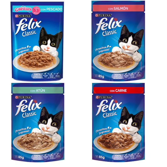 Pouch Felix Comida Humeda Para Gatos X Unidad