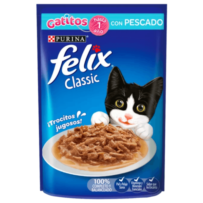 Pouch Felix Comida Humeda Para Gatos X Unidad