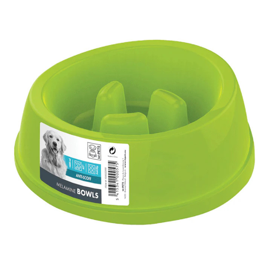 M-Pets Anti-Scoff Melamine Bowl - Plato Come-Lento