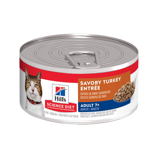 Bolsa de alimento Hills SD para gato adulto +7, sabor Turkey Entrée, 7,5 kg