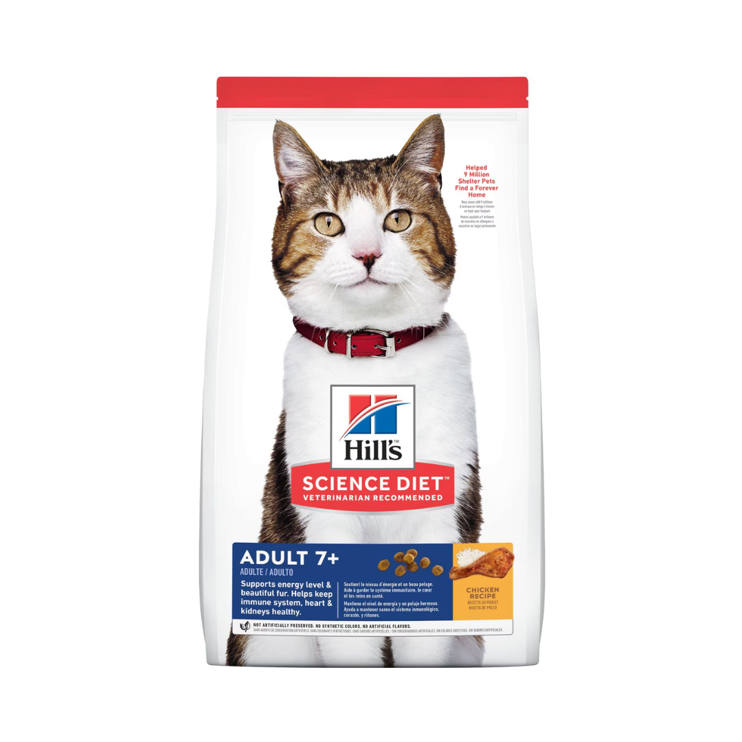 Bolsa de alimento Hills SD para gato adulto +7, 7,5 kg