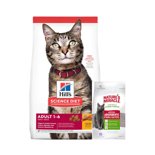Hills Science Diet Gato Adulto 1,8 kg + Arena Sanitaria de Regalo