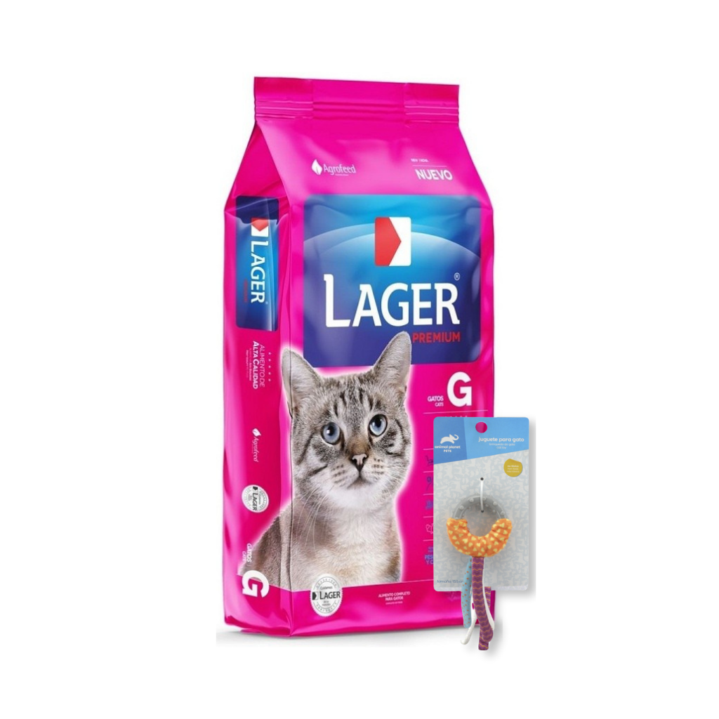 Lager Gato Adulto 22 kg + Juguete Gato