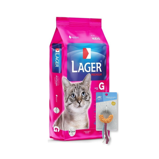 Lager Gato Adulto 22 kg + Juguete Gato