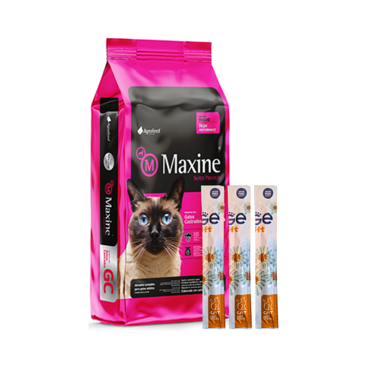 Maxine Gatos Castrados 21 kg + 3 Monge Sticks de REGALO