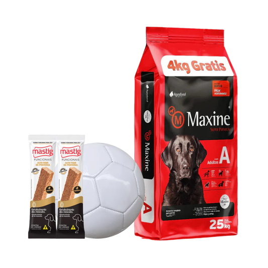 Maxine Perros Adultos X 21 Kg + 4 Kg + 2 Barras Mastig + Pelota Naturalis