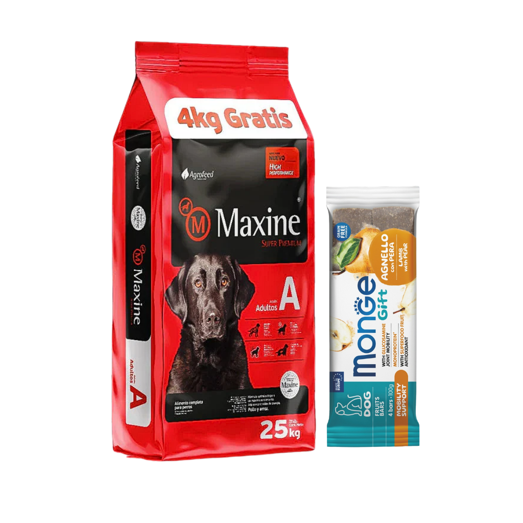 Maxine Perros Adultos 21 Kg + 4 kg + 1 Snack De Regalo