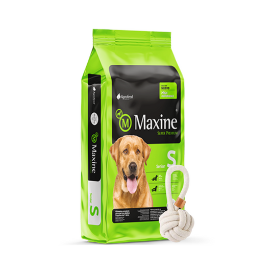 Maxine Perros Senior + Pelota Soga de Regalo