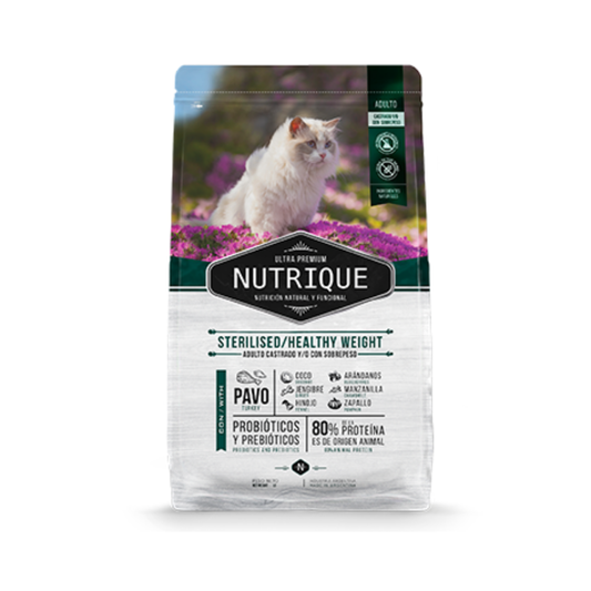 Bolsa de alimento Nutrique para gato castrado, 7,5 kg + 2 kg de regalo