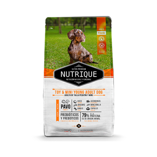 Bolsa de alimento Nutrique para perro adulto de raza pequeña, 3 kg