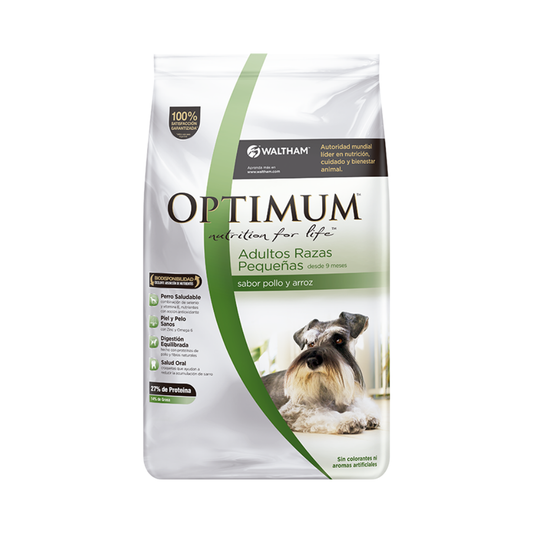Bolsa de alimento Optimum para perro adulto de raza pequeña, 3 kg