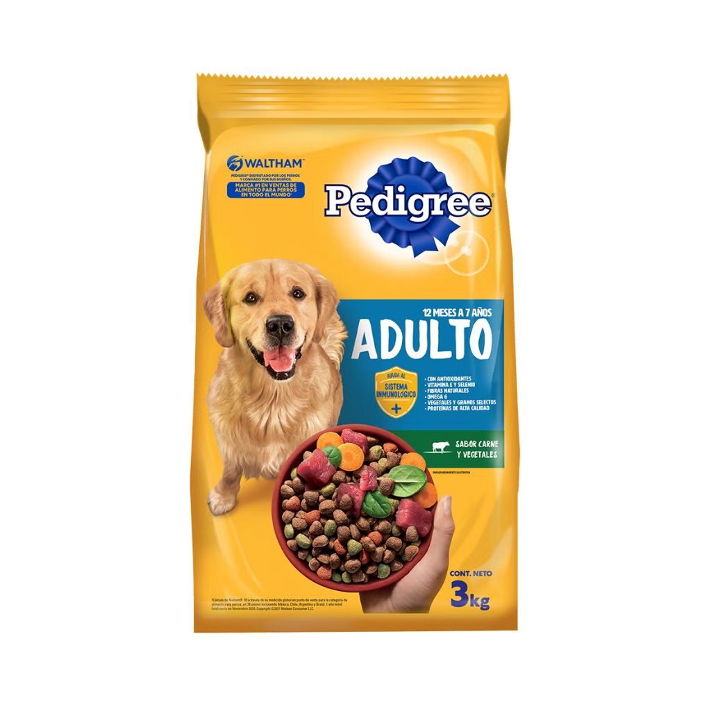 Bolsa de alimento Pedigree para perro adulto sabor carne y vegetales