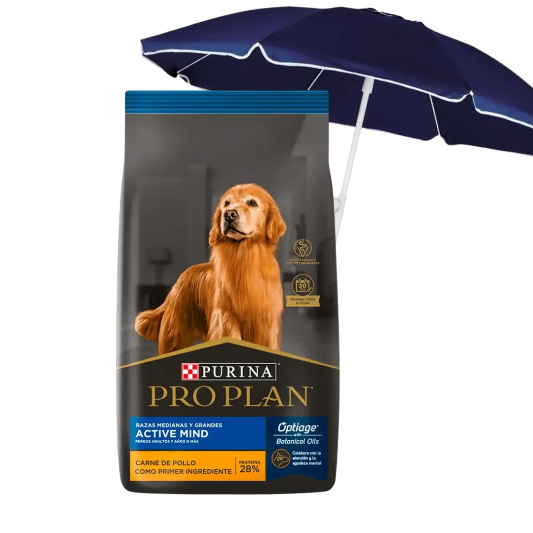 Pro Plan Perro Senior 7+ Mediano & Grande 15Kg + Sombrilla
