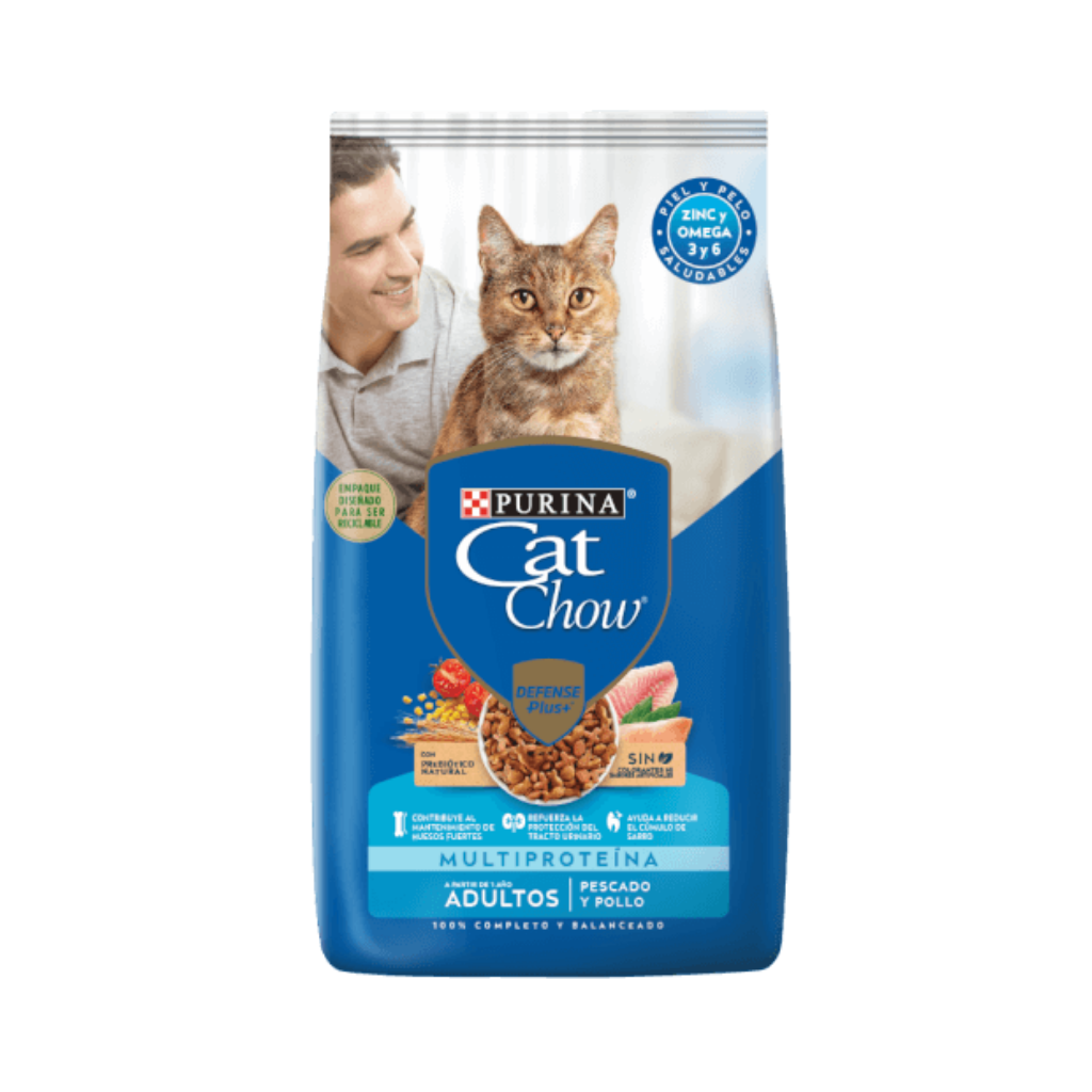 Bolsa de alimento Cat Chow para gato adulto, sabor pescado y pollo, 3 kg