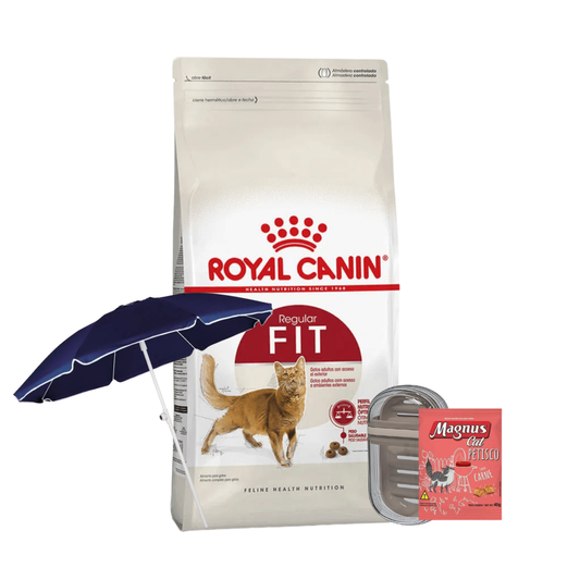 Royal Canin Gatos Vida Activa Fit 32 7.5 kg + Magnus Gato + Jabonera + Sombrilla