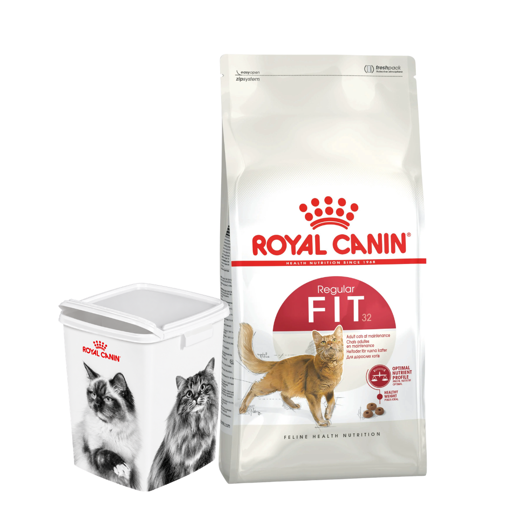 Royal Canin Gato Fit 32 15 kg + Contenedor de REGALO
