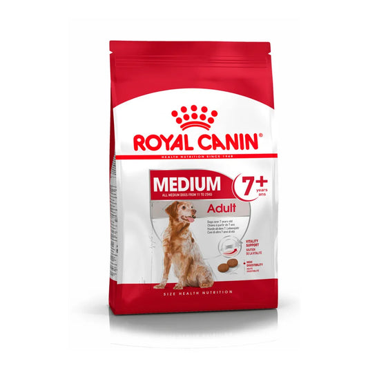 Bolsa de alimento Royal Canin para perro senior 7+ raza mediana