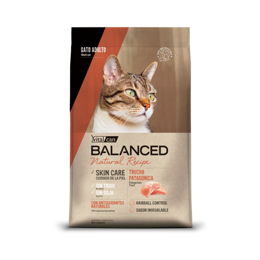 Bolsa de alimento Balanced Natural Recipe para gato sabor trucha patagónica