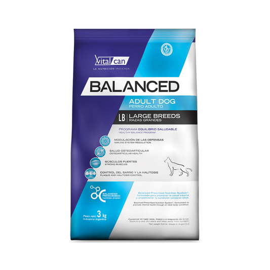 Bolsa de alimento Balanced para perro adulto de raza grande
