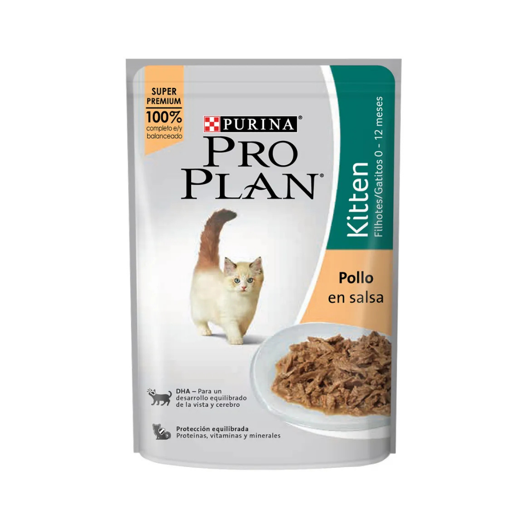 Pouch de alimento húmedo Pro Plan para gato cachorro, 85 g