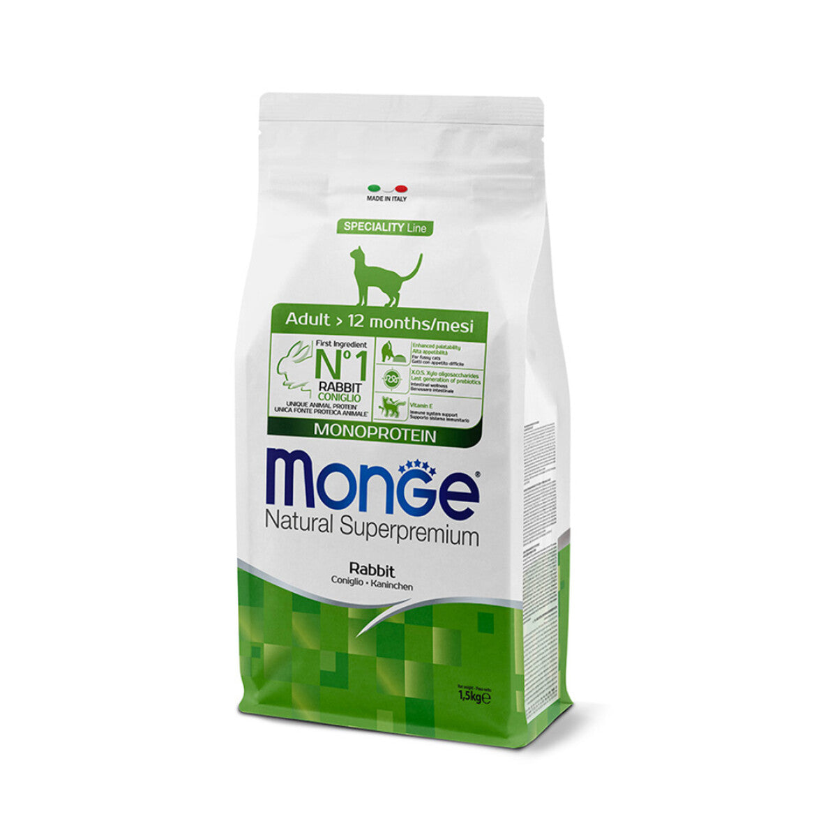 Monge Monoprotein Gato Adulto Sabor Conejo + Snack Monge de Regalo