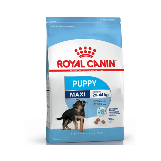 Bolsa de alimento Royal Canin para perro cachorro raza grande