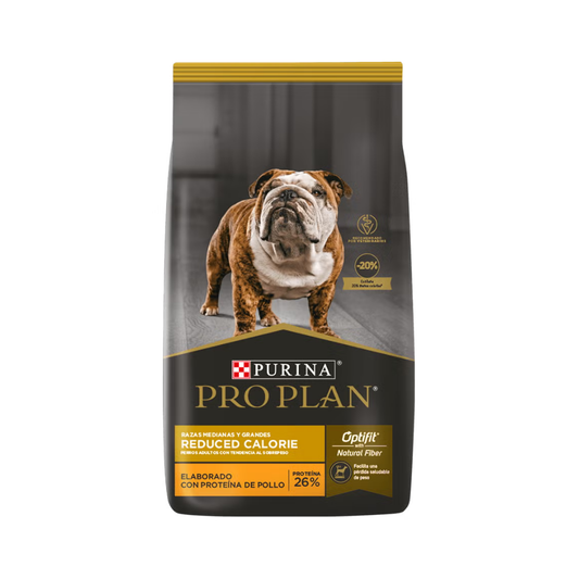 Bolsa de alimento Pro Plan para perro adulto de razas medianas y grandes, reducido en calorías, 15 kg